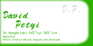 david petyi business card